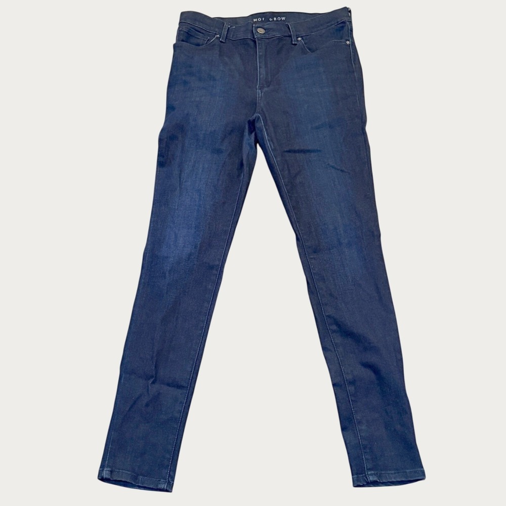 Mott & Bow Jane High-Rise Skinny Jeans Womens 29 Dark Indigo Denim Jane‎ Stretch